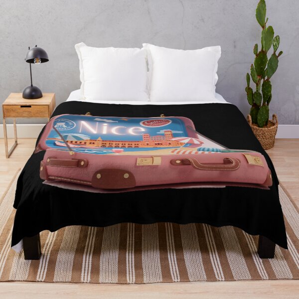 Item preview, Nice French Riviera -"South of France Adventure Suitcase Retro Cartoon"  designed and sold by stickercuffs.