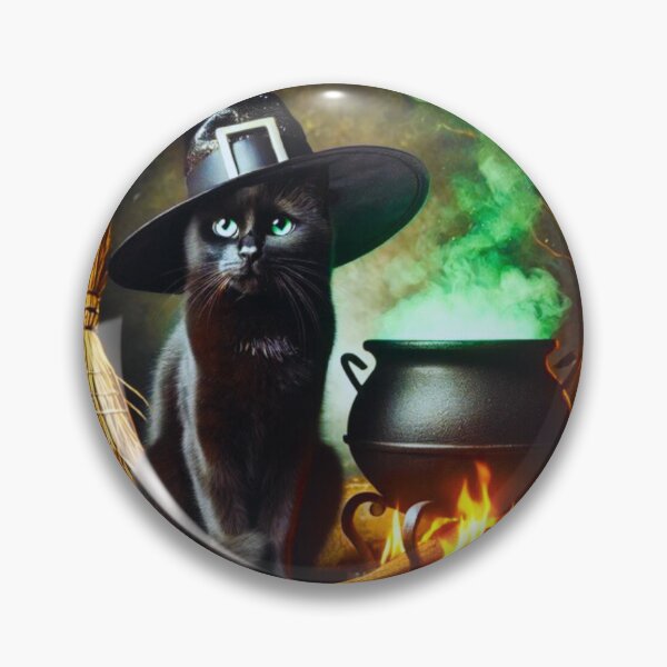 Artikelvorschau, Schwarze Hexenkatze mit Kessel entworfen und verkauft von BackgroundND.
