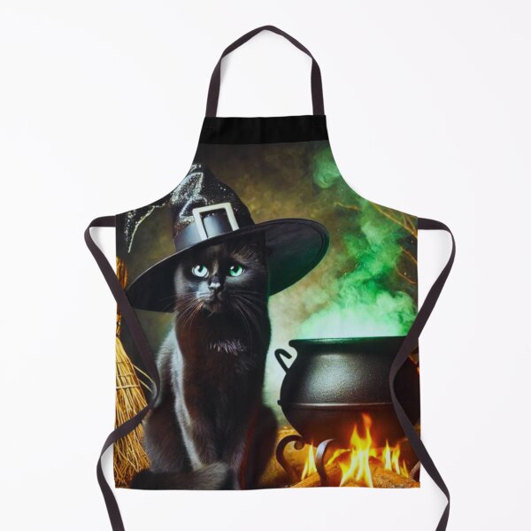 Item preview, Black witch cat with cauldron designed and sold by BackgroundND.