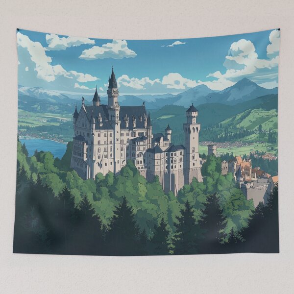 Item preview, Neuschwanstein Castle | Anime style designed and sold by ComicsFactory.