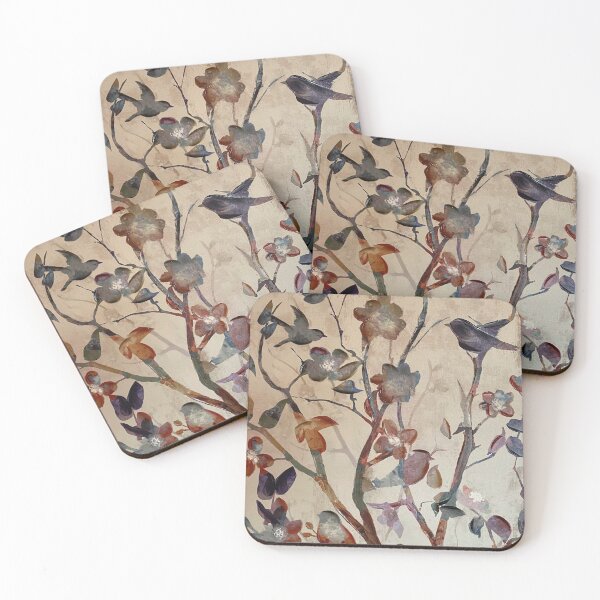 Item preview, Brown and Birds and Leaves designed and sold by SucculentLovers.