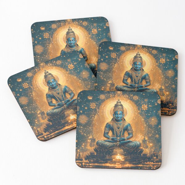 Item preview, Lord Vishnu in Cosmic Mandala designed and sold by AdamesArtStudio.