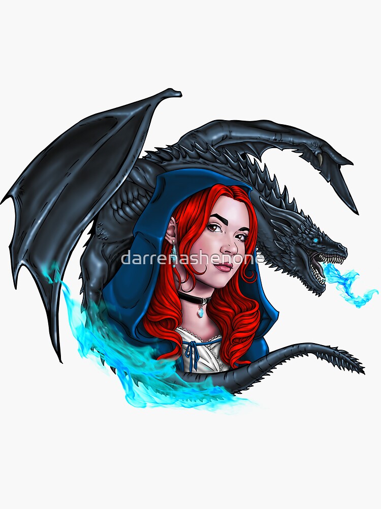 Thumbnail 3 of 3, Sticker, Lover Of Dragons designed and sold by darrenashenone.