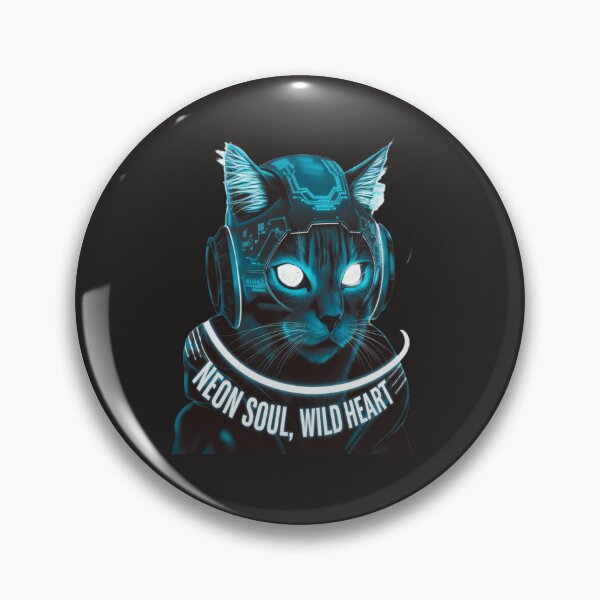 Item preview,  Cyberpunk Neon Cat – Futuristic Glow Art designed and sold by Petpixy.