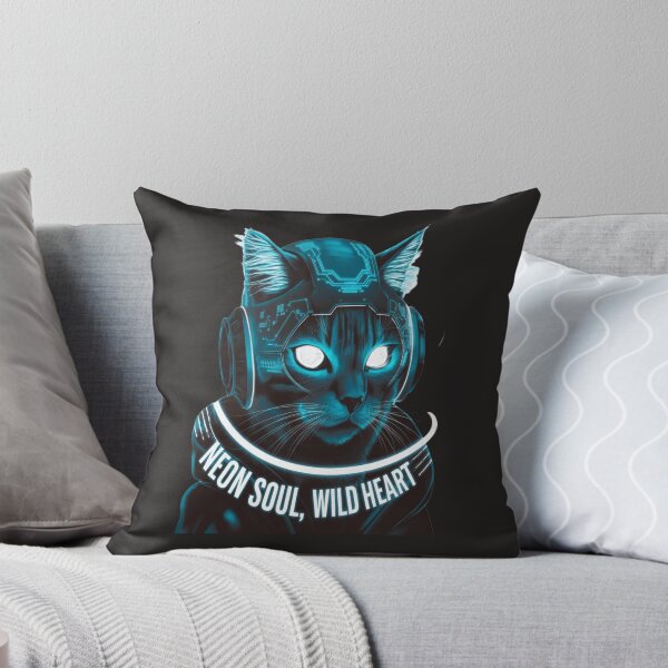 Item preview,  Cyberpunk Neon Cat – Futuristic Glow Art designed and sold by Petpixy.