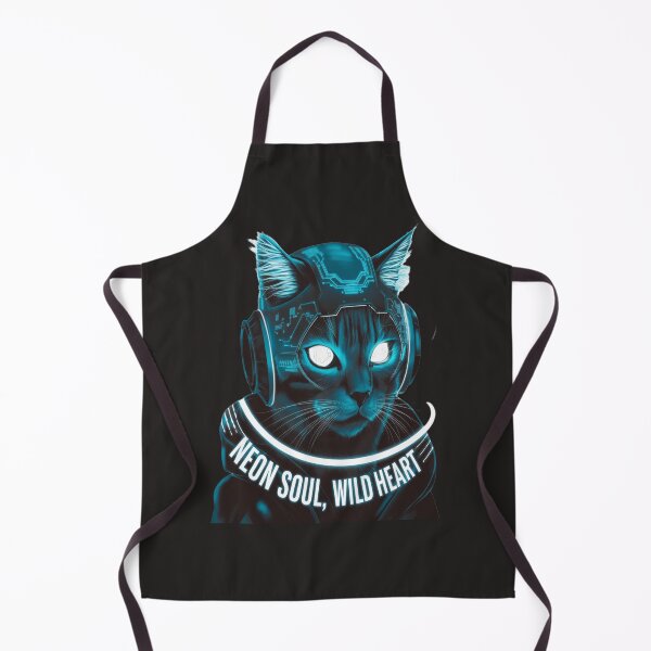 Item preview, Cyberpunk Neon Cat – Futuristic Glow Art designed and sold by Petpixy.