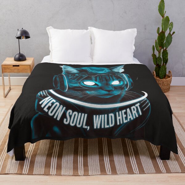Item preview, Cyberpunk Neon Cat – Futuristic Glow Art designed and sold by Petpixy.