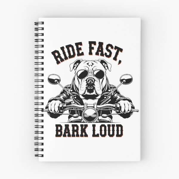 Item preview, RIDE FAST, BARK LOUD - Retro Biker Bulldog  designed and sold by EnigmaVoid.