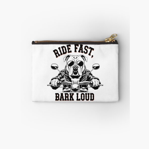 Item preview, RIDE FAST, BARK LOUD - Retro Biker Bulldog  designed and sold by EnigmaVoid.