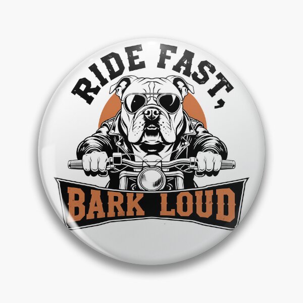 Item preview, RIDE FAST, BARK LOUD - Retro Biker Bulldog.  designed and sold by EnigmaVoid.