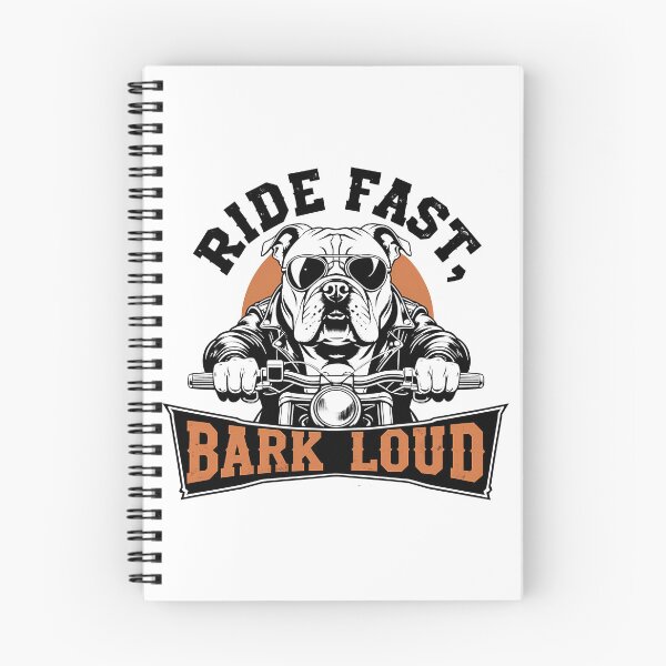 Item preview, RIDE FAST, BARK LOUD - Retro Biker Bulldog.  designed and sold by EnigmaVoid.