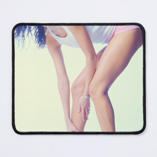 Item preview, Female fashion model posing in white tank top and pink hot panties designed and sold by jklune.
