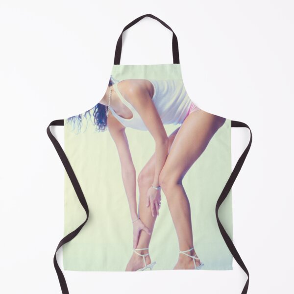Item preview, Female fashion model posing in white tank top and pink hot panties designed and sold by jklune.