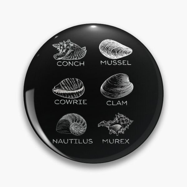 Item preview, 6 Types of Shells T-Shirt Design - White Illustration Version designed and sold by BeWilDesigns.