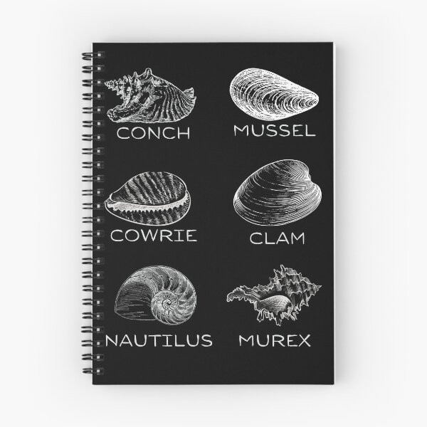 Item preview, 6 Types of Shells T-Shirt Design - White Illustration Version designed and sold by BeWilDesigns.