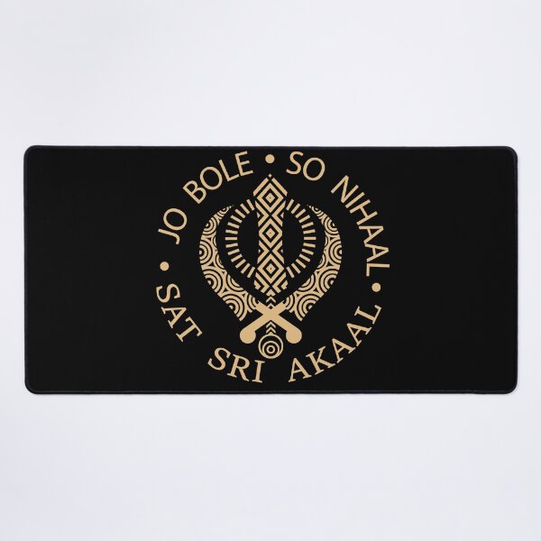Item preview, Jo Bole So Nihaal Sat Sri Akaal (gold) designed and sold by mindikr.