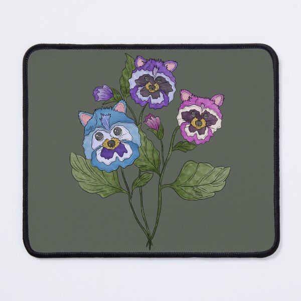 Item preview, Trash Pansies - Raccoon (Trash Panda) and Pansy Animal-Flower Hybrid  designed and sold by Marguerite Artistry.