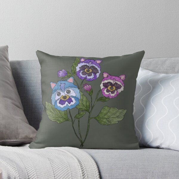 Artikel-Vorschau von Trash Pansies - Waschbär (Trash Panda) und Stiefmütterchen Tier-Blumen-Hybride, designt und verkauft von Marguerite Artistry.
