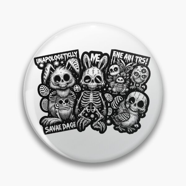 Item preview, Skeleton Easter Bunny & Chicks Decal – Retro Easter Sticker designed and sold by Savage.SelfHelp .