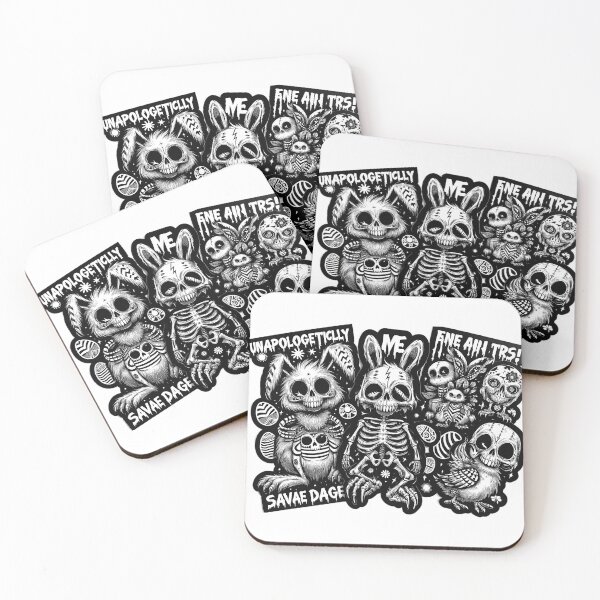 Item preview, Skeleton Easter Bunny & Chicks Decal – Retro Easter Sticker designed and sold by Savage.SelfHelp .