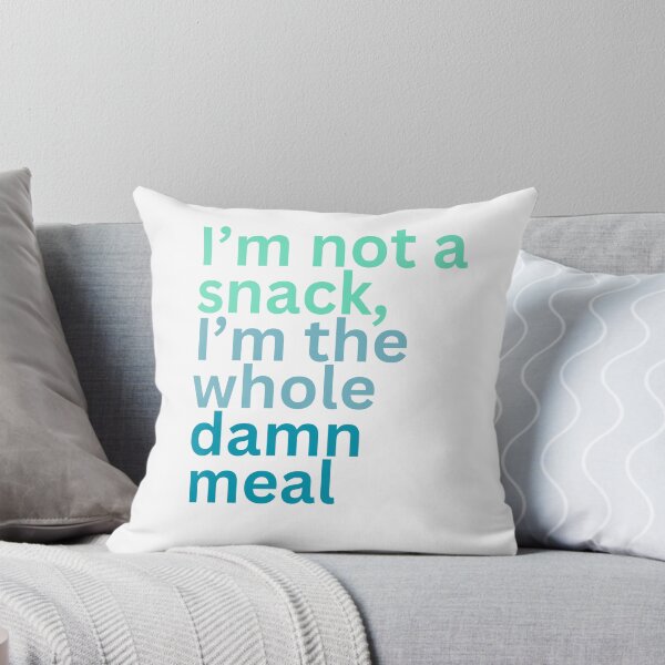 Aperçu de l'œuvre Je ne suis pas une collation, je suis le repas entier - Conception de t-shirt impertinent et audacieux créée et vendue par Phantom87.