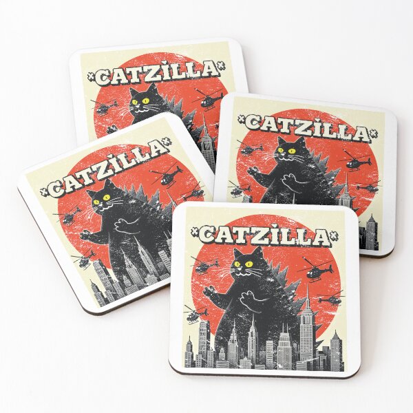 Item preview, Catzilla - parody black cat designed and sold by DesginsDone.