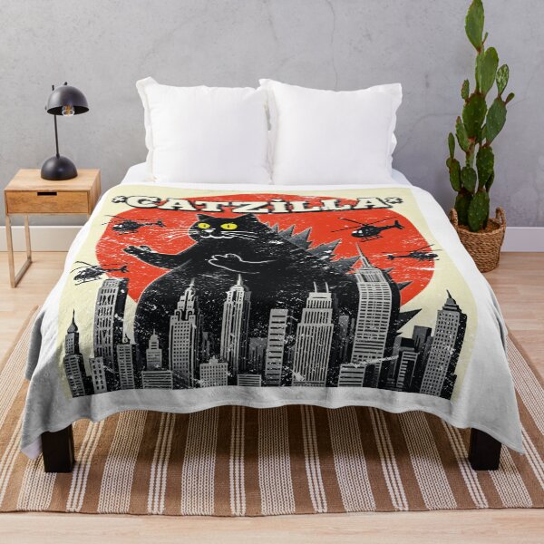 Item preview, Catzilla - parody black cat designed and sold by DesginsDone.