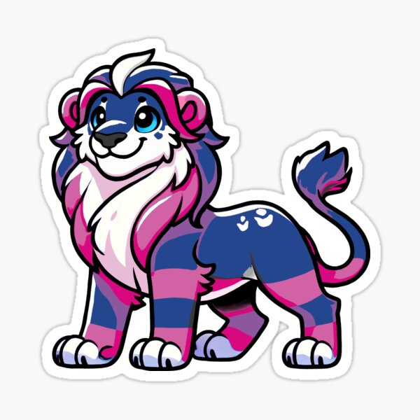 Proud Bisexual Pride Lion Sticker