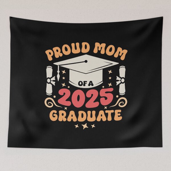 Item preview, Proud Mom Of A 2025 Graduate - Graduation Family Celebration designed and sold by eclecTEEq.