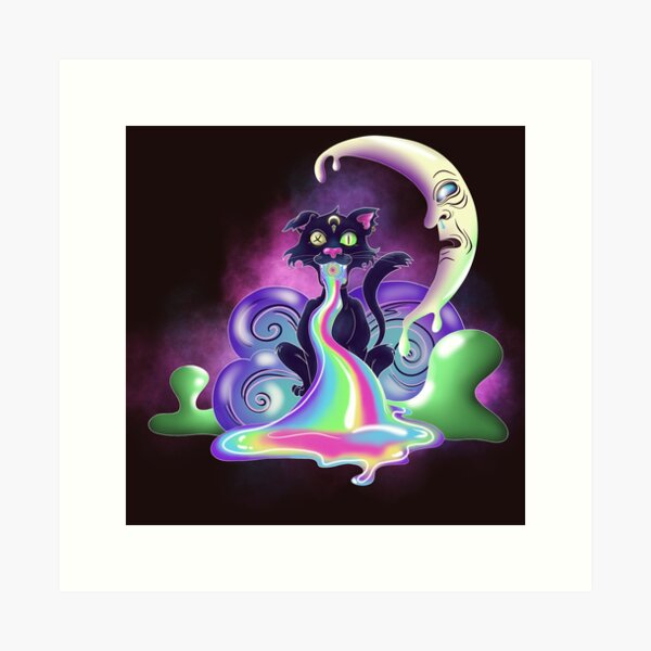 Item preview, Mystic Moon Cat designed and sold by TohuBohuArt.