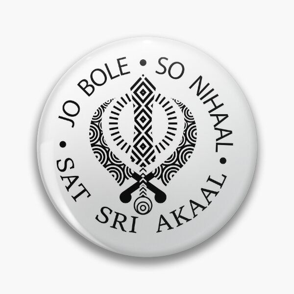 Item preview, Jo Bole So Nihaal Sat Sri Akaal (black on white) designed and sold by mindikr.