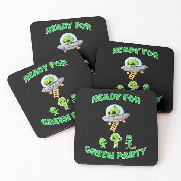 Item preview, Ready For A Green Party Aliens St. Patrick's Day designed and sold by TheFunnyGuyShop.