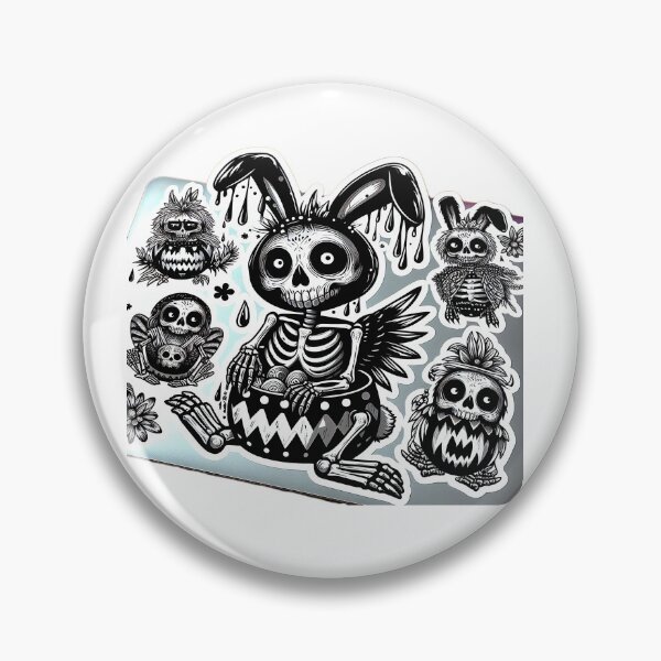 Item preview, Skeleton Easter Bunny & Chicks Decal – Retro Easter Sticker designed and sold by Savage.SelfHelp .