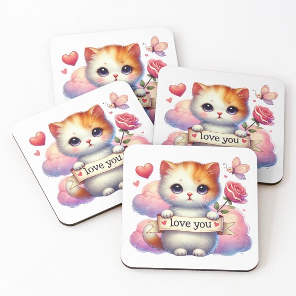 Item preview, Adorable kitten with love designed and sold by JonysCreativeDesigns.