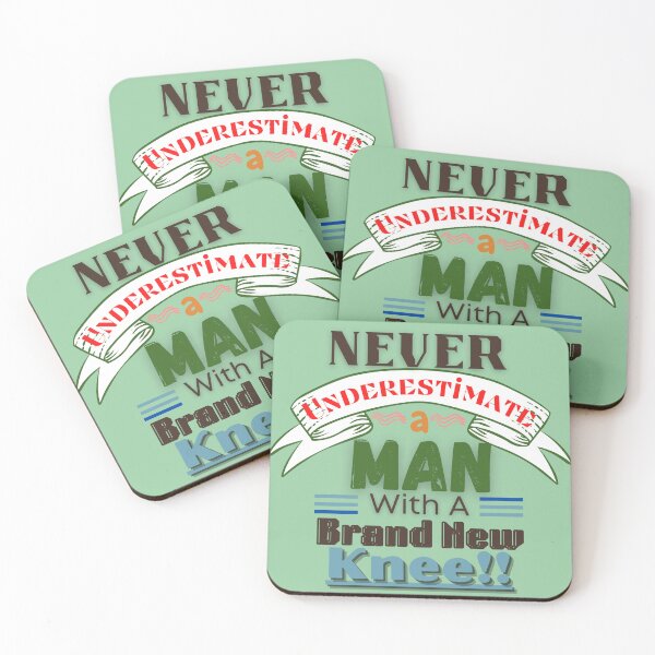 Item preview, Never Underestimate A Man (Knee)-Fun, Novelty Post-Surgery Elderly gift designed and sold by Old Age Ain't For Sissies!.