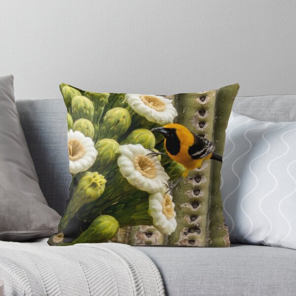 Item preview, Hooded Oriole on a Saguaro Blossom designed and sold by Linda Gregory.