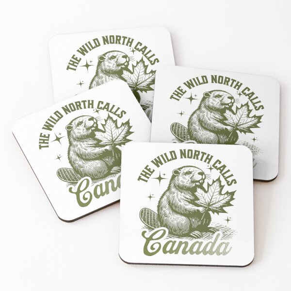 Item preview, VINTAGE - THE WILD NORTH CALLS - CANADA BEAVER AND THE MAPLE LEAF designed and sold by justyna-s28.