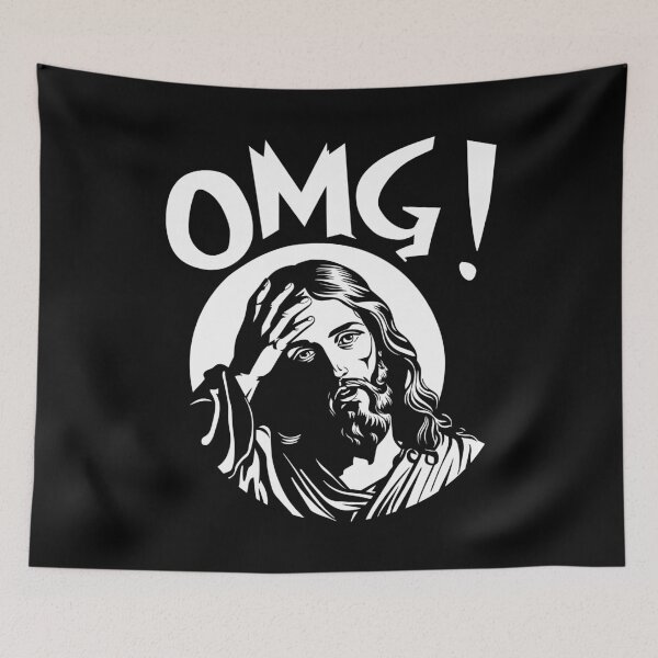 Item preview, OMG! Jesus Facepalm – Funny Religious Meme Art designed and sold by Aredbox.