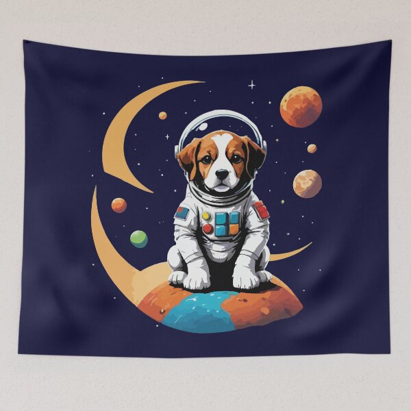 Item preview, Interstellar Canine Adventure: Vibrant Astronaut Dog in Space designed and sold by Yehia-Massoud.