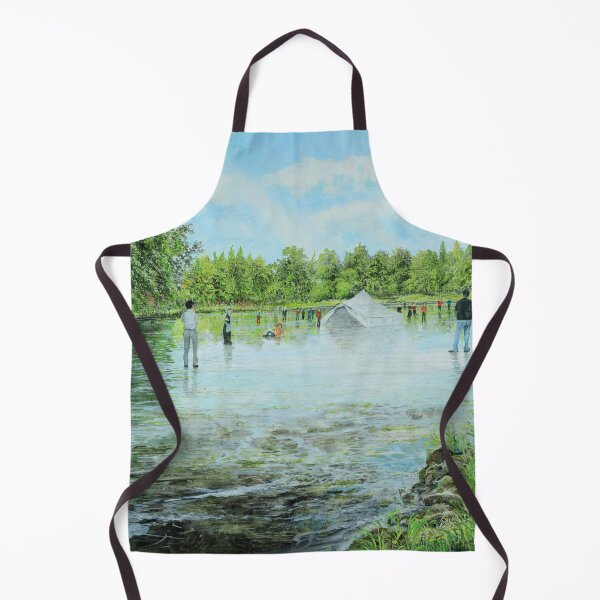 Item preview, The Watchers - Tent and People on the Water designed and sold by art paintings.