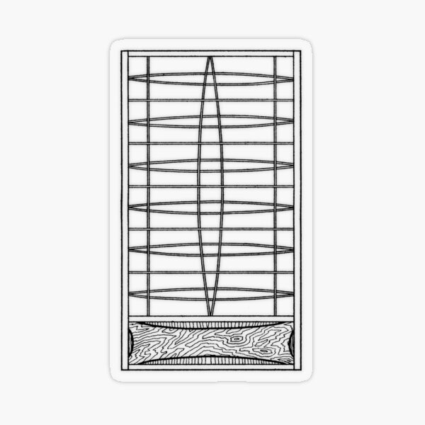 Japan Shoji Kumiko Edo Black Design No. 2 Transparent Sticker