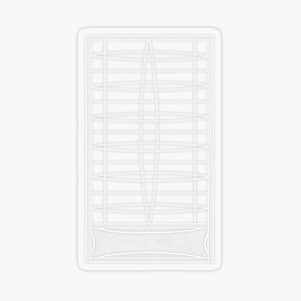 Japan Shoji Kumiko Edo White Design No. 2 Transparent Sticker