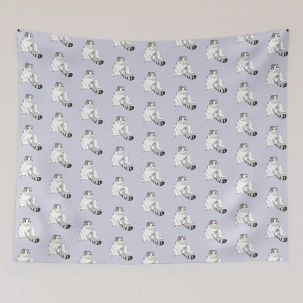 Item preview, Cute Scottish Fold Cat Sitting Funny – Adorable Cat Art designed and sold by YaraCuteArt.
