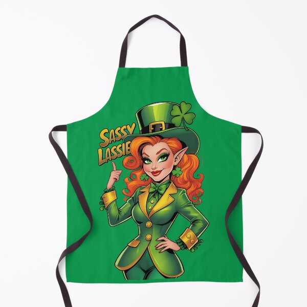 Item preview, Shamrockin' Leprechaun Lady Pointing to 'SASSY LASSIE' designed and sold by WAUZ.