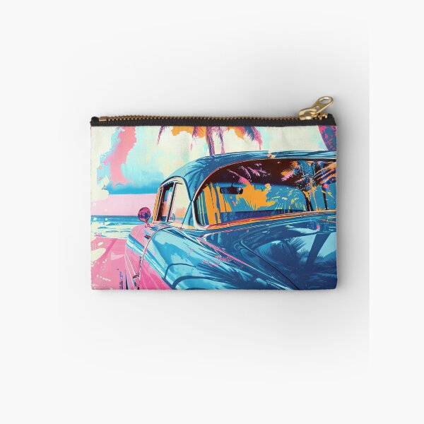 Item preview, Vintage Car Palm Tree Sunset designed and sold by AdamesArtStudio.