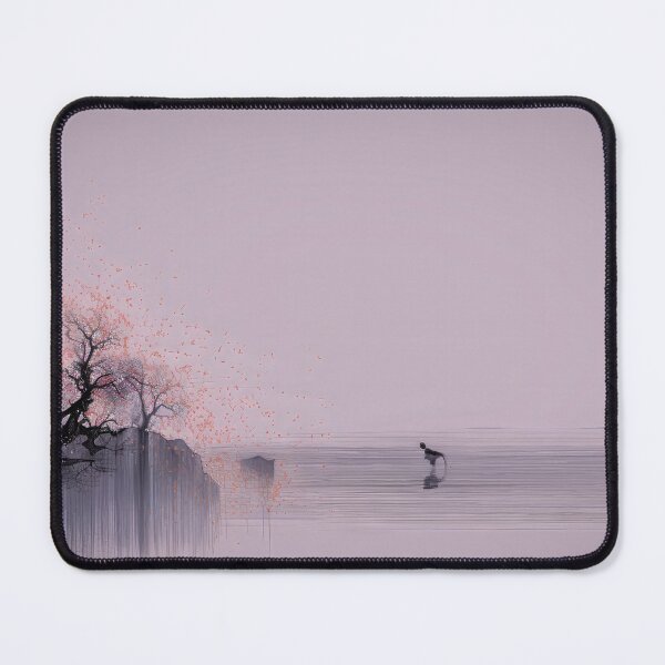 Item preview, Minimalist Zen Landscape - Cherry Blossom and Reflection Art: designed and sold by CASturgill.