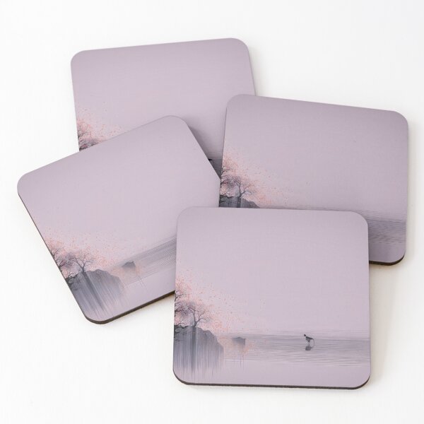 Item preview, Minimalist Zen Landscape - Cherry Blossom and Reflection Art: designed and sold by CASturgill.