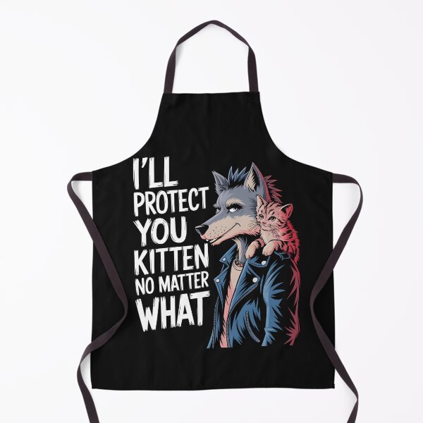 Item preview, I'll Protect You Kitten No Matter What Alpha Punk Wolf Meme designed and sold by Pawel Oska.