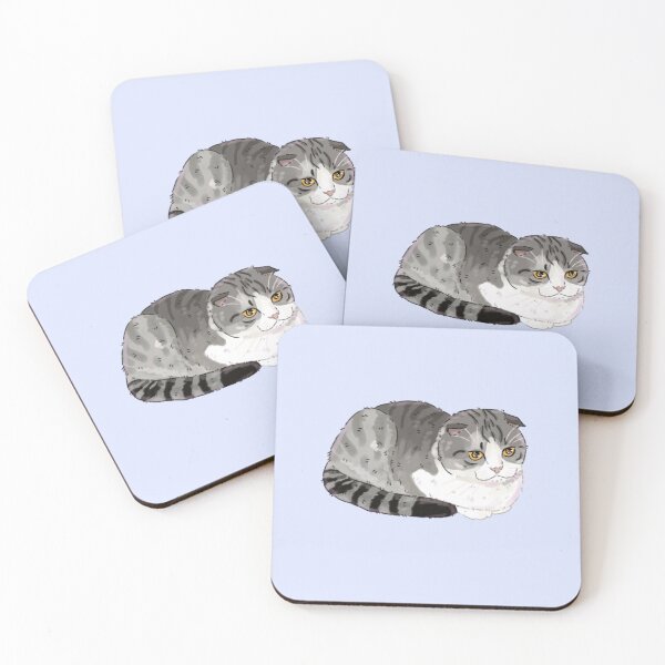 Item preview, Cute Scottish Fold Cat Loaf Illustration designed and sold by YaraCuteArt.