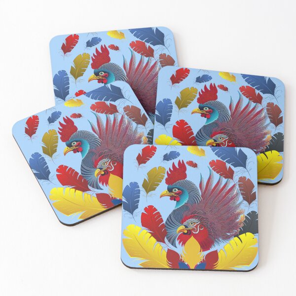 Item preview, Feathers at the Roosters' Party designed and sold by Ciervo Primavera.